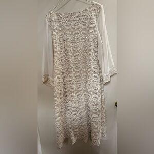 R&M Richards Cream Lace Dress